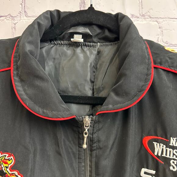 Dale Earnhardt Jr Budweiser NASCAR Racing Black Jacket Men's XL Vintage Y2K - Picture 2 of 10